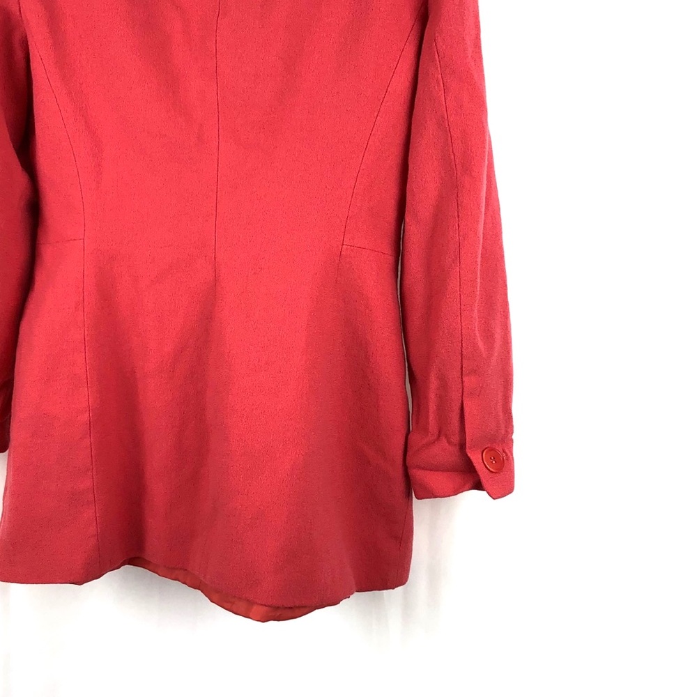 Tahari Button Front Collared Wool Jacket Pockets 8 - image 6